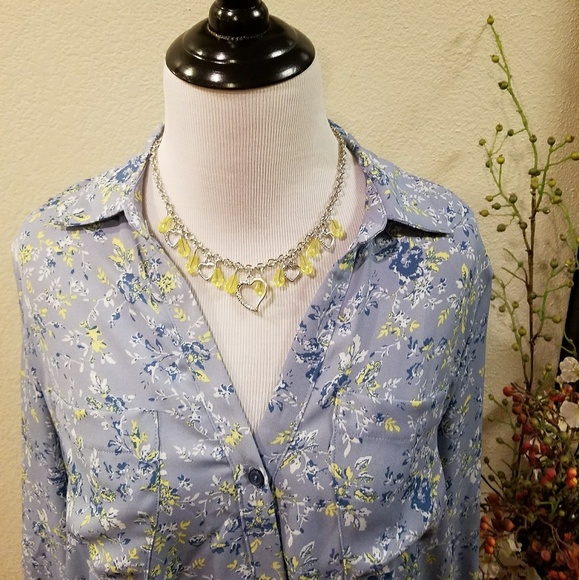 🛍Cosmo Petite FloralCross V-neck Blouse PL - Picture 4 of 8